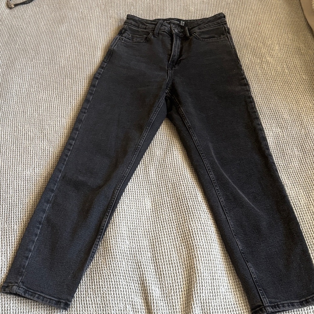 Stradivarius Charcoal Straight Jeans